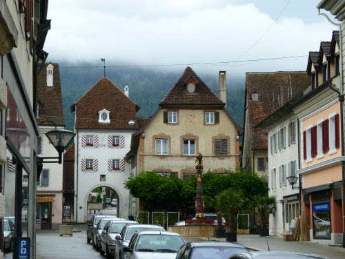 Delémont sous la pluie